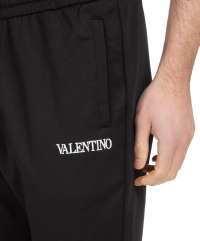 Shop Valentino Cotton Sweatpants In Black