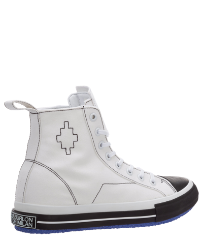 Shop Marcelo Burlon County Of Milan Cross Cotton High-top Sneakers In White