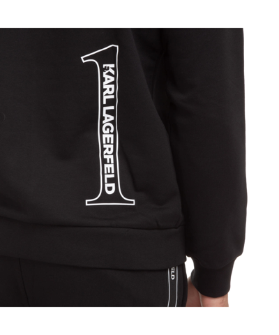 Shop Karl Lagerfeld Ikonik Cotton Sweatshirt In Black