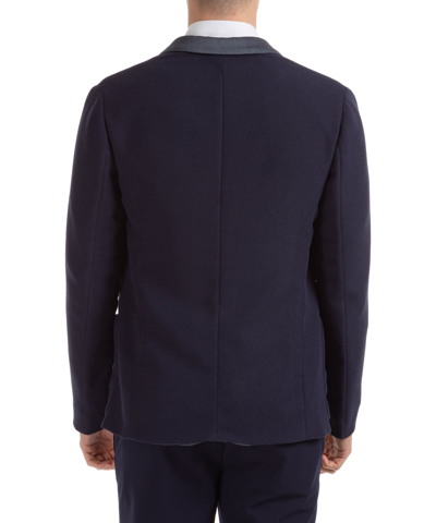 Shop Emporio Armani Cotton Blazer In Blu