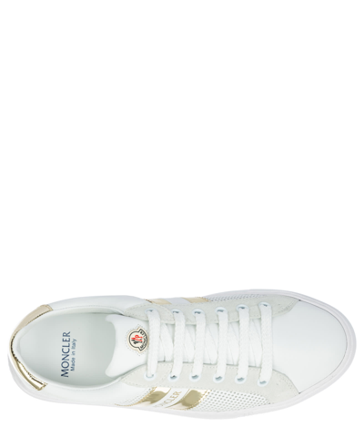 Shop Moncler Ariel Leather Sneakers In White