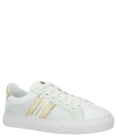 Shop Moncler Ariel Leather Sneakers In White