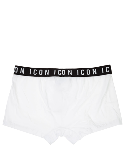 Shop Dsquared2 Icon Cotton Boxer In White