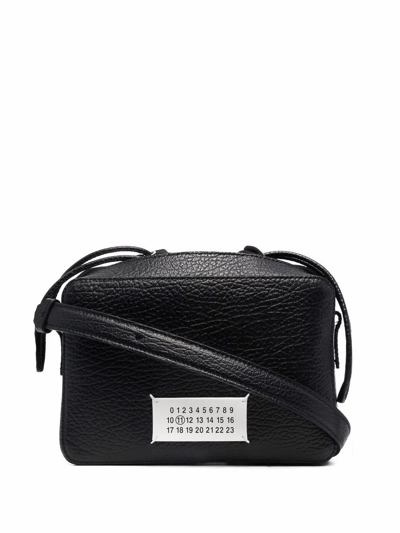 Shop Maison Margiela Men's  Black Leather Messenger Bag