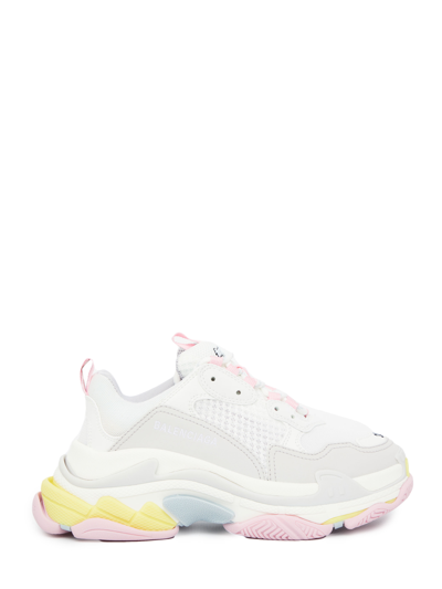 Shop Balenciaga Triple S Sneakers In White