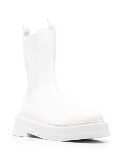 Shop Marsèll Mid-calf Leather Boots In White