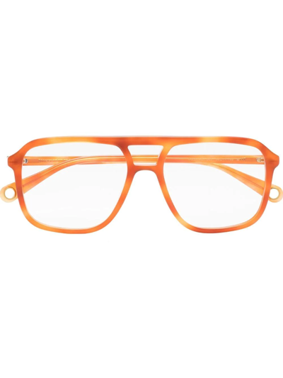 Gucci Pilot-frame Glasses In Orange