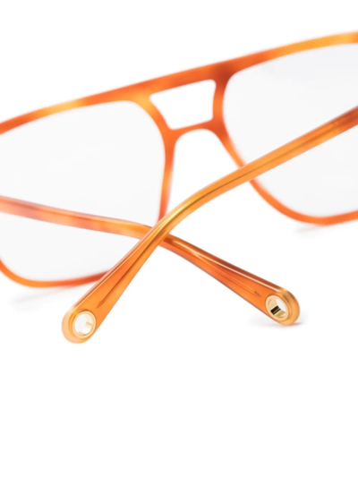 Gucci Pilot-frame Glasses In Orange