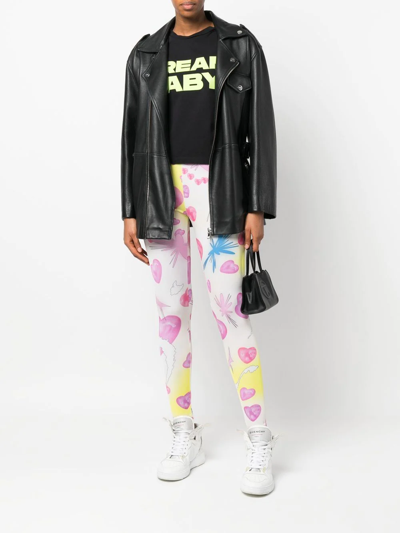 Shop Liberal Youth Ministry Graphic-print Leggings In White