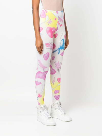 Shop Liberal Youth Ministry Graphic-print Leggings In White