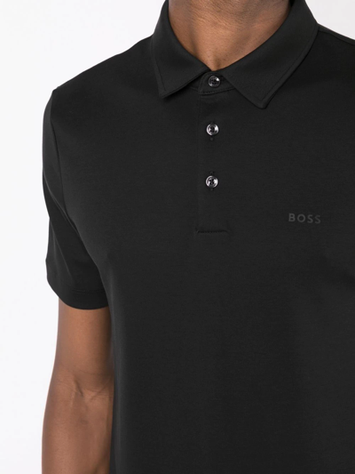 Hugo Boss Blue Palosh 30 Polo Shirt In Black