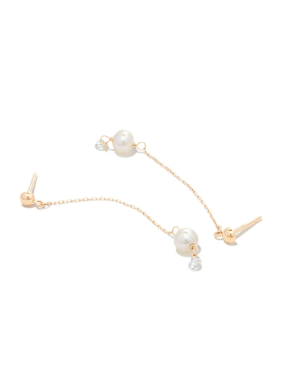 Shop Persée 18kt Yellow Gold Pearl Drop Earrings