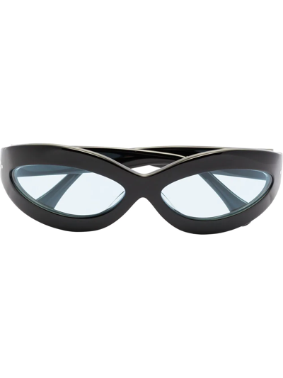 Shop Port Tanger Summa Oval-frame Sunglasses In Black