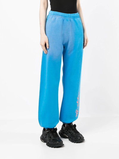 Shop Off-white Painter Logo-print Track Pants In Blue