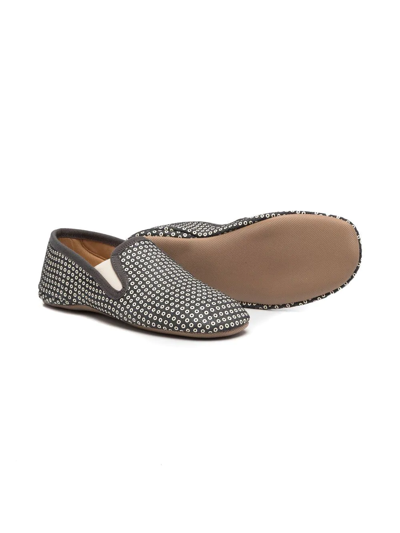 Pèpè Leather Slip-on Shoes In Black