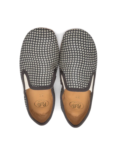 Pèpè Leather Slip-on Shoes In Black