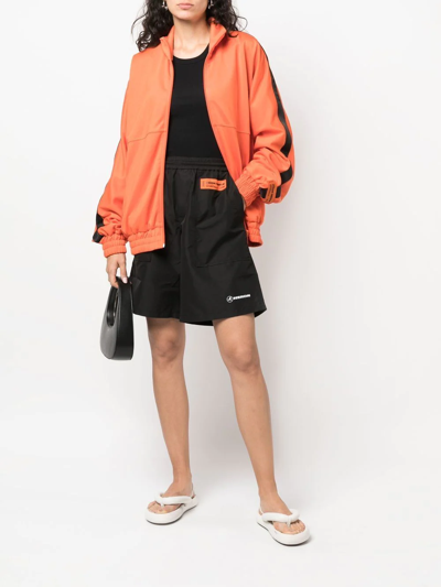 Shop Heron Preston Ex-ray Heron Nyl Track Shorts In Black