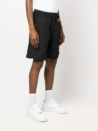 Shop Heron Preston Ex-ray Heron Nyl Track Shorts In Black