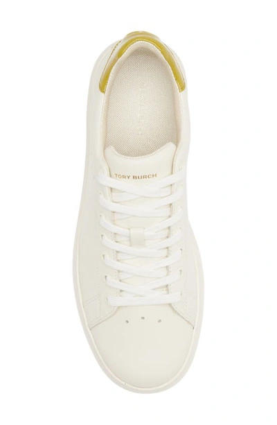 Shop Tory Burch Howell Sneaker In New Ivory / Lemon Lime