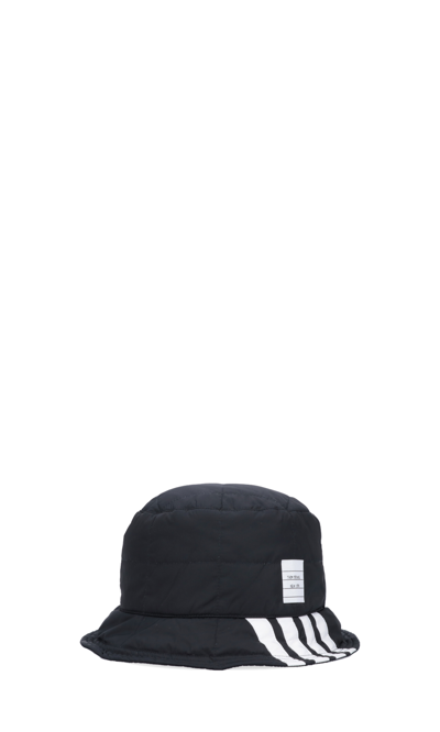 Thom Browne Black 4-bar Bucket Hat
