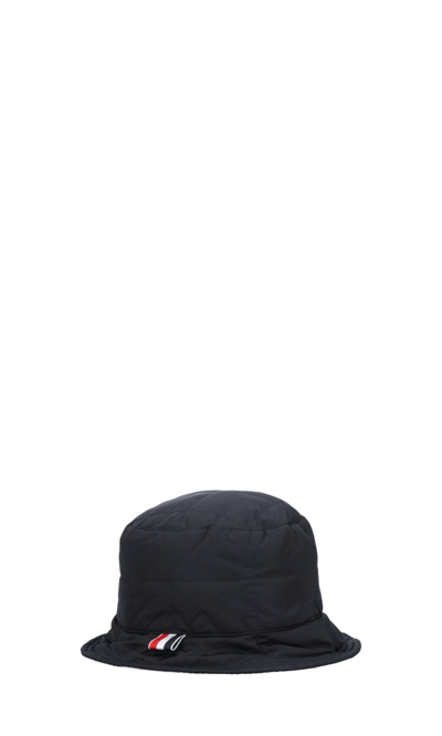 Thom Browne Black 4-bar Bucket Hat