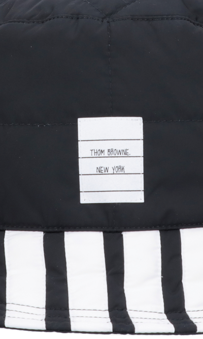 Thom Browne Black 4-bar Bucket Hat