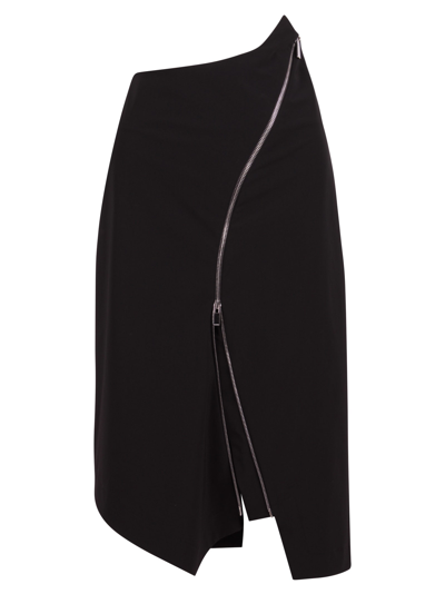 Shop Nina Ricci Asymmetrical Skirt In Black