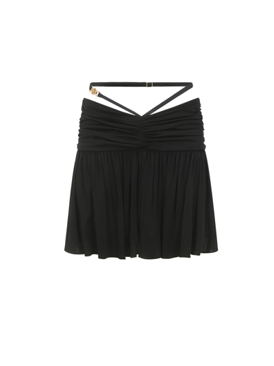 Shop Versace Skirt In Nero