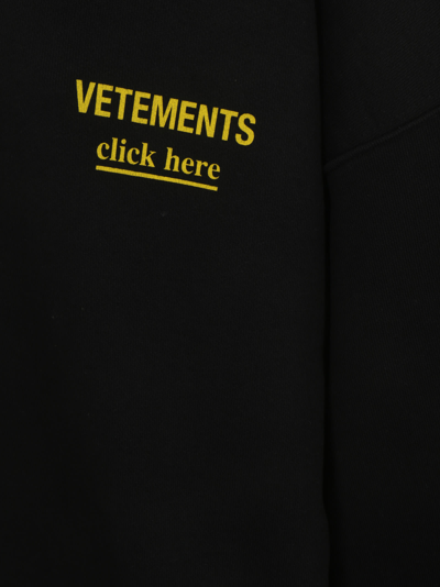 Shop Vetements Hoodie In Black/yellow