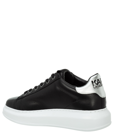 Shop Karl Lagerfeld K/ikonik Kapri Leather Sneakers In Black