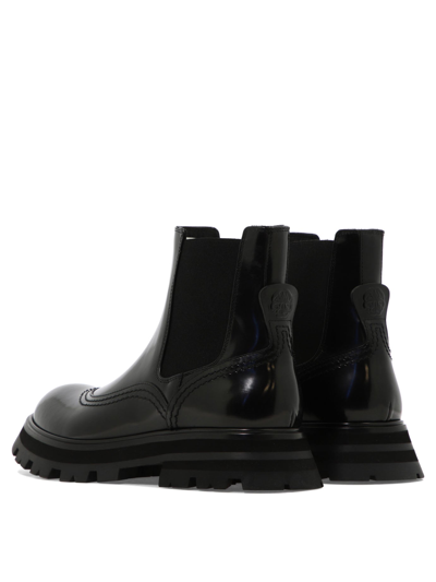 Shop Alexander Mcqueen Chelsea Ankle Boots In Black  