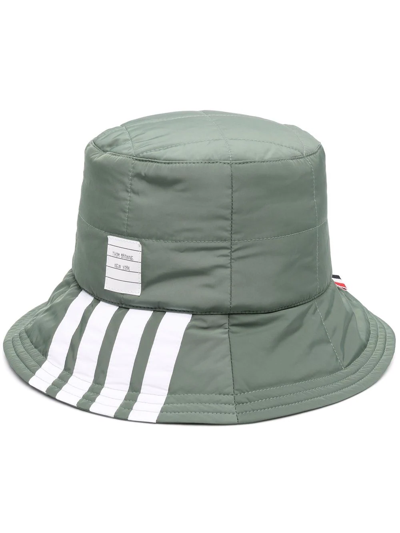 Shop Thom Browne Quilted Bucket Hat In Green