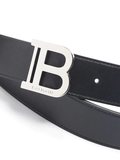 Balmain Logo-plaque Buckled Belt In 0pa ModeSens