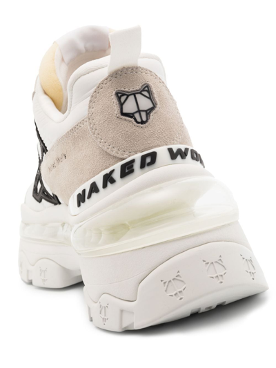 Shop Naked Wolfe Fighter Low-top Sneakers In 白色