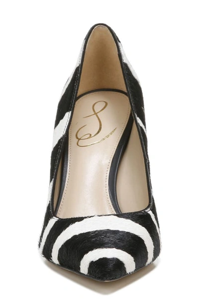 Shop Sam Edelman Hazel Pointed Toe Pump In Zebra Brahma Calf Hair