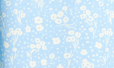 House Of Cb Tallulah Puff Sleeve Midi Dress In Blue Ivory Floral