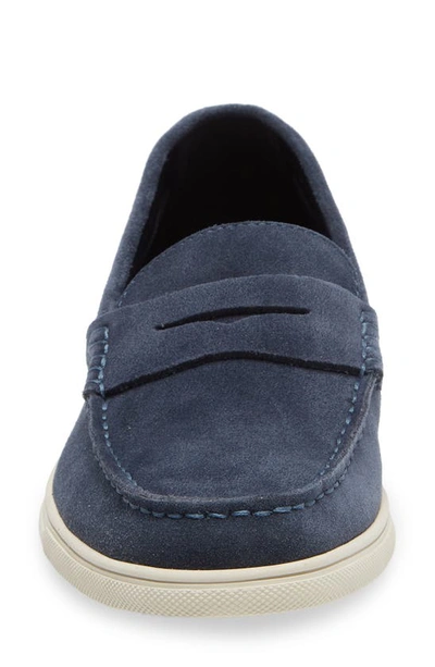 Shop Nordstrom Peter Flex Penny Boat Shoe In Navy