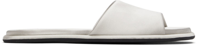 Shop The Row Gray Canal Slippers In Ltg Light Grey