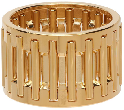Shop In Gold We Trust Paris Ssense Excluisve Gold Needle Bearing Ring