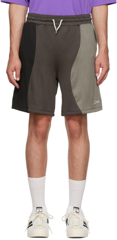 Shop Dime Black & Gray Polyester Shorts