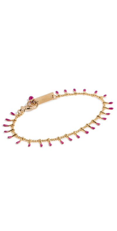 Shop Isabel Marant Chain Bracelet In Fuchsia