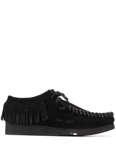 Shop Palm Angels Fringed Lace-up Shoes In 1010 Black Black