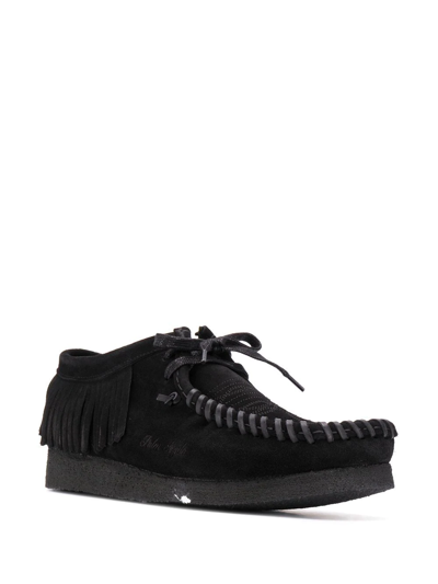 Shop Palm Angels Fringed Lace-up Shoes In 1010 Black Black