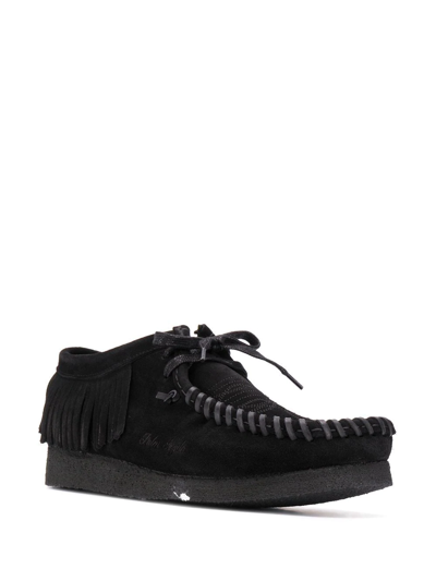 Palm Angels X Clarks Fringed Wallabee Shoes Pmia054f20lea001 In 1010 Black Black