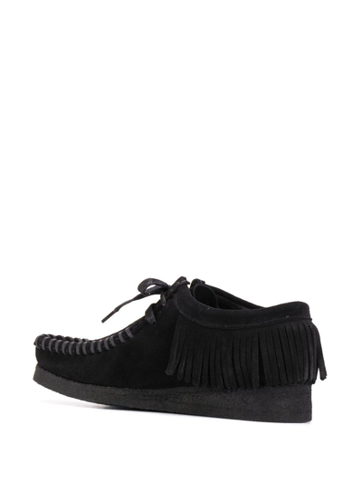 Palm Angels X Clarks Fringed Wallabee Shoes Pmia054f20lea001 In 1010 Black Black
