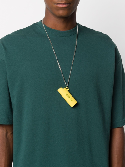 Ambush Case-pendant Necklace In 1872 Yellow Silver