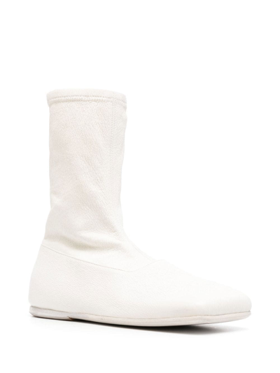 Shop Marsèll Slip-on Leather Ankle Boots In White