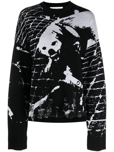 Shop Monse Maeby Long-sleeved Sweater In Black
