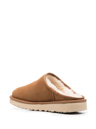 Shop Ugg Chunky Shearling-lined Sandals In Brown