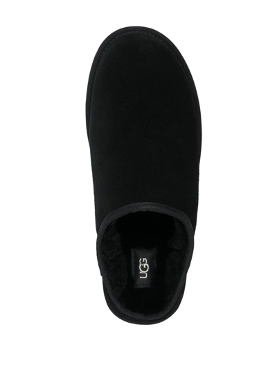 Shop Ugg Chunky Round-toe Slippers In Black